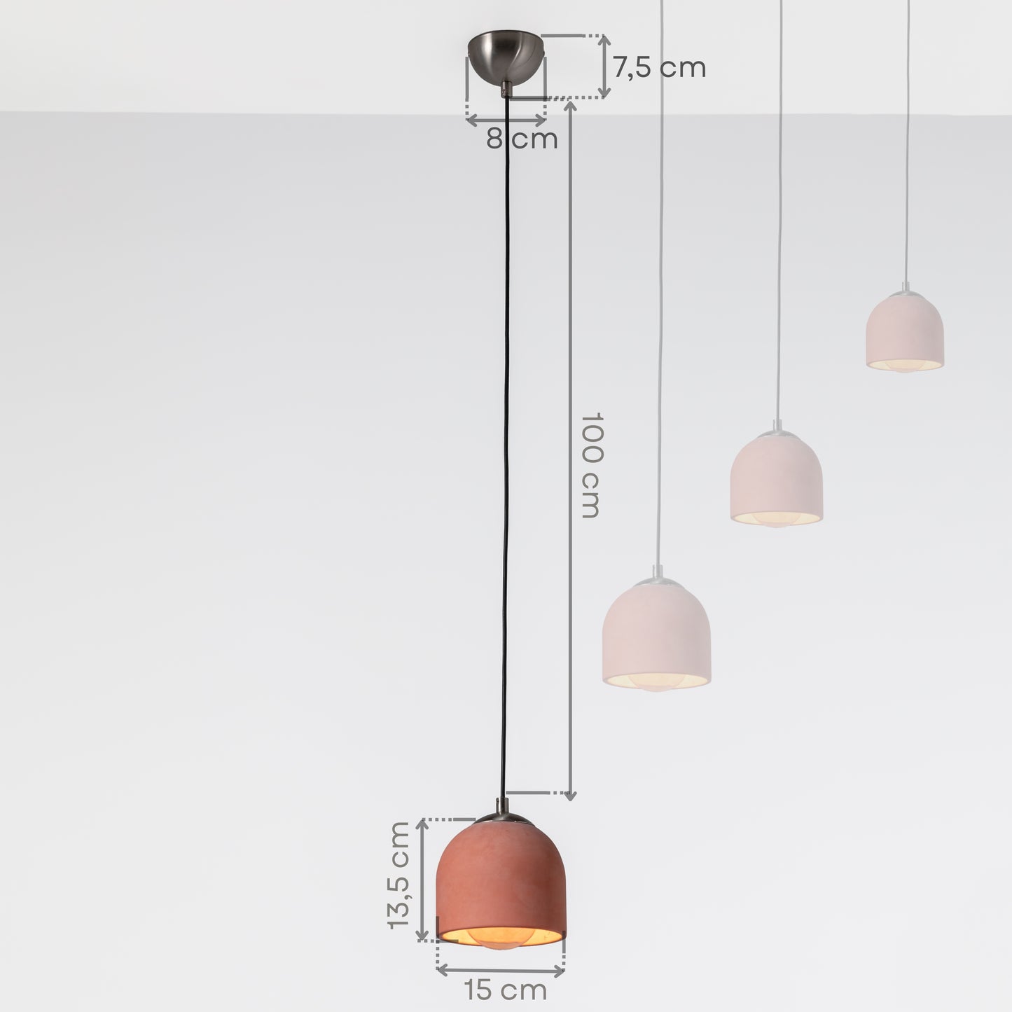 Terracotta Concrete Ceiling Lighting