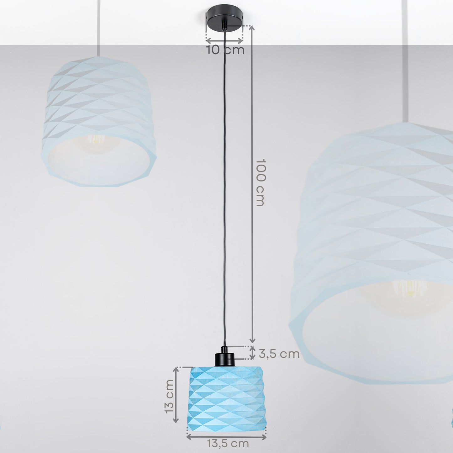 Blue Prism Concrete Ceiling Lighting
