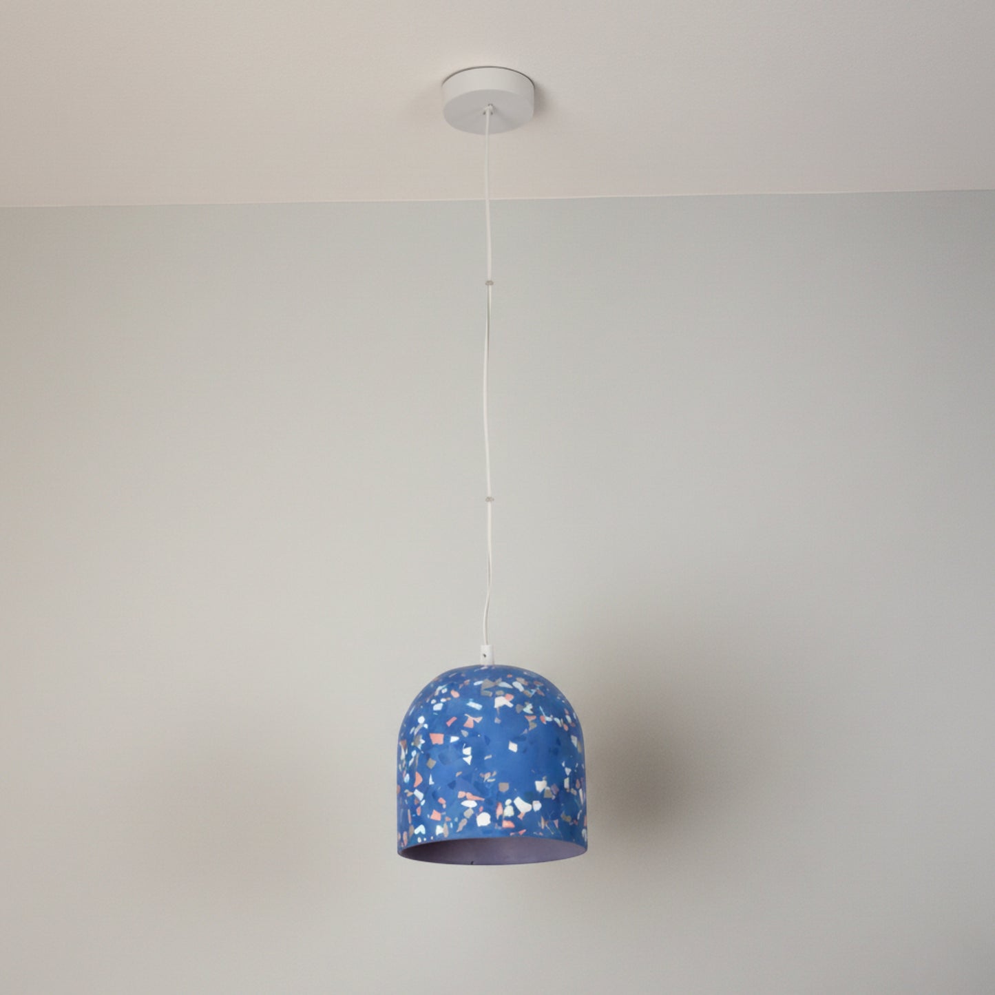 Terrazzo Mavi Büyük Beton Tavan Aydınlatması