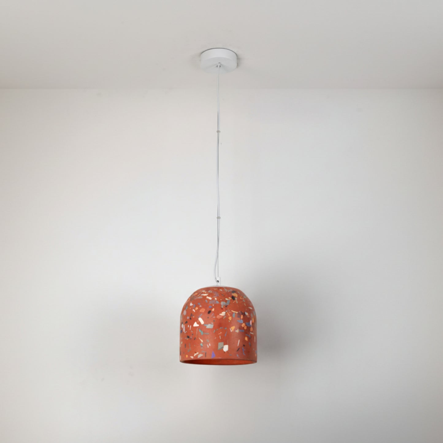 Terrazzo Terracotta Büyük Beton Tavan Aydınlatması