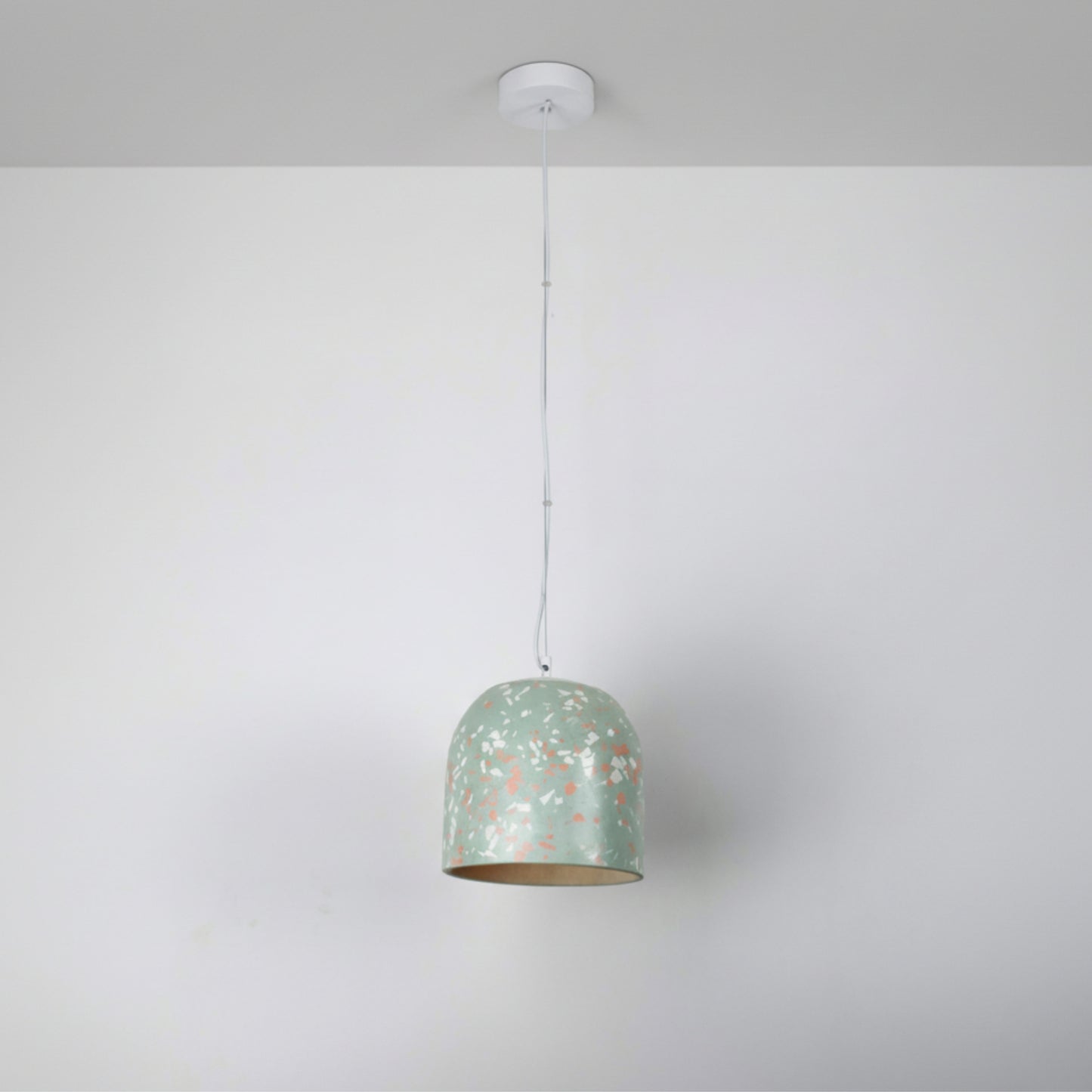 Terrazzo Su Yeşili Büyük Beton Tavan Aydınlatması