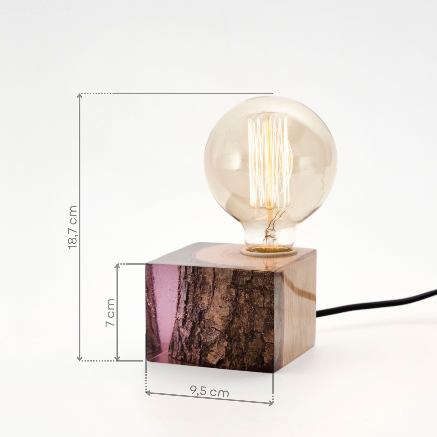Purple Epoxy Table Lamp
