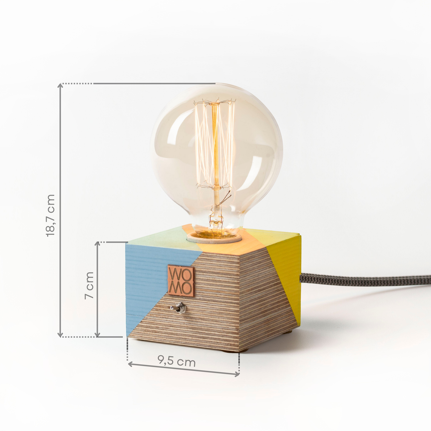 Colorful Wooden Table Lamp