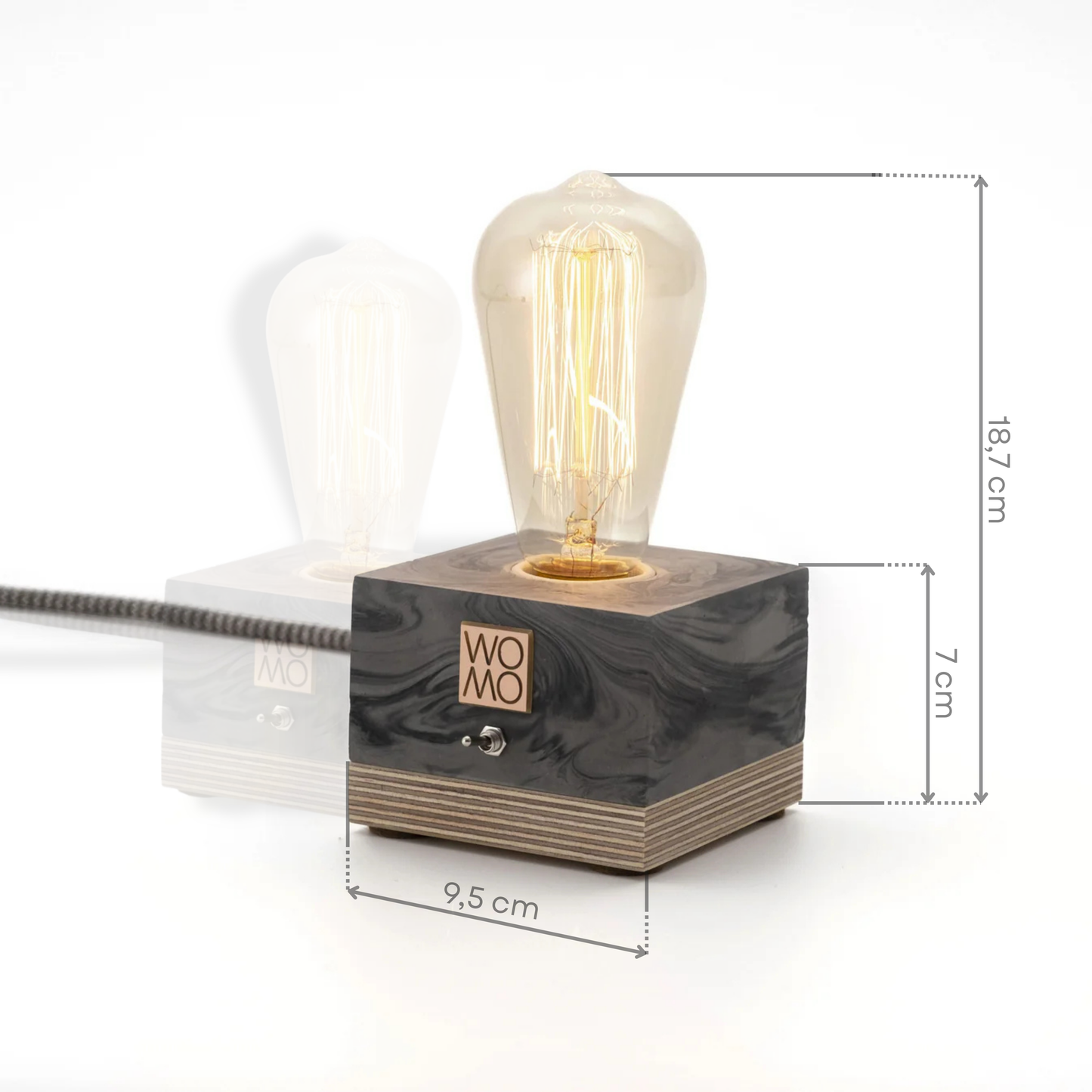 Marble Pattern Concrete Table Lamp