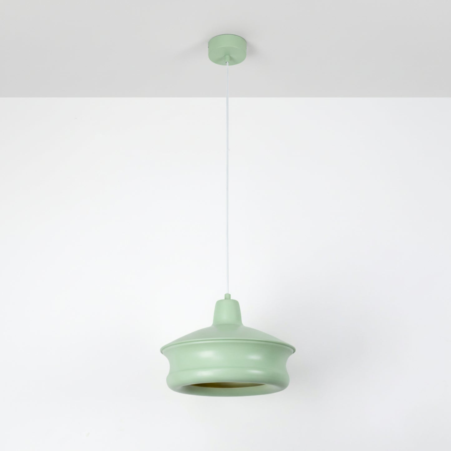 Yeşil Metal Silindir Tavan Aydınlatması