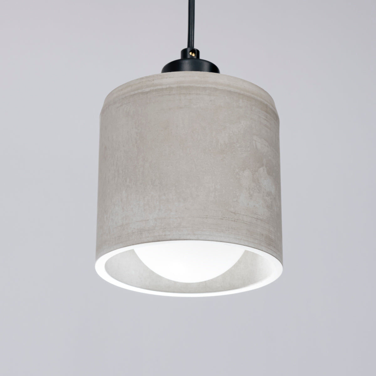 Gray Cylinder Concrete Ceiling Lighting