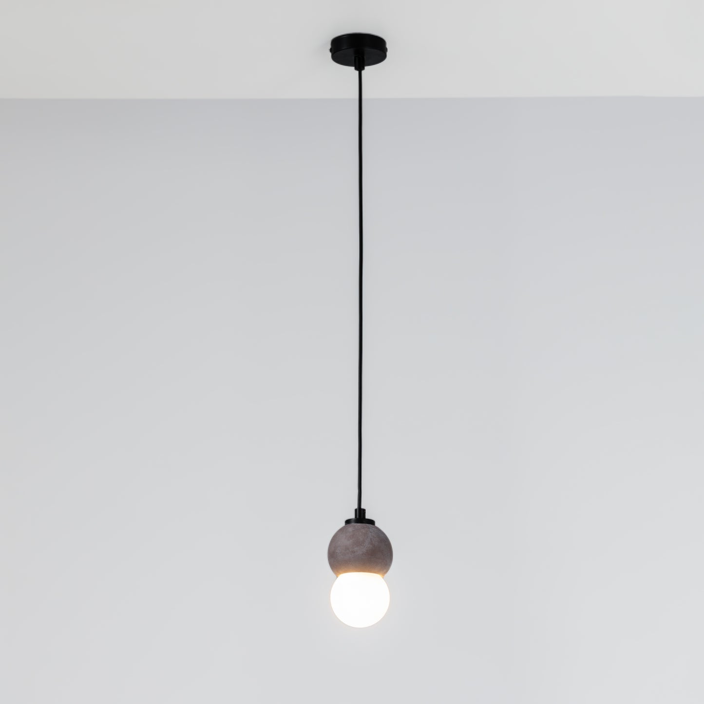 Brown Sphere Concrete Pendant Lighting