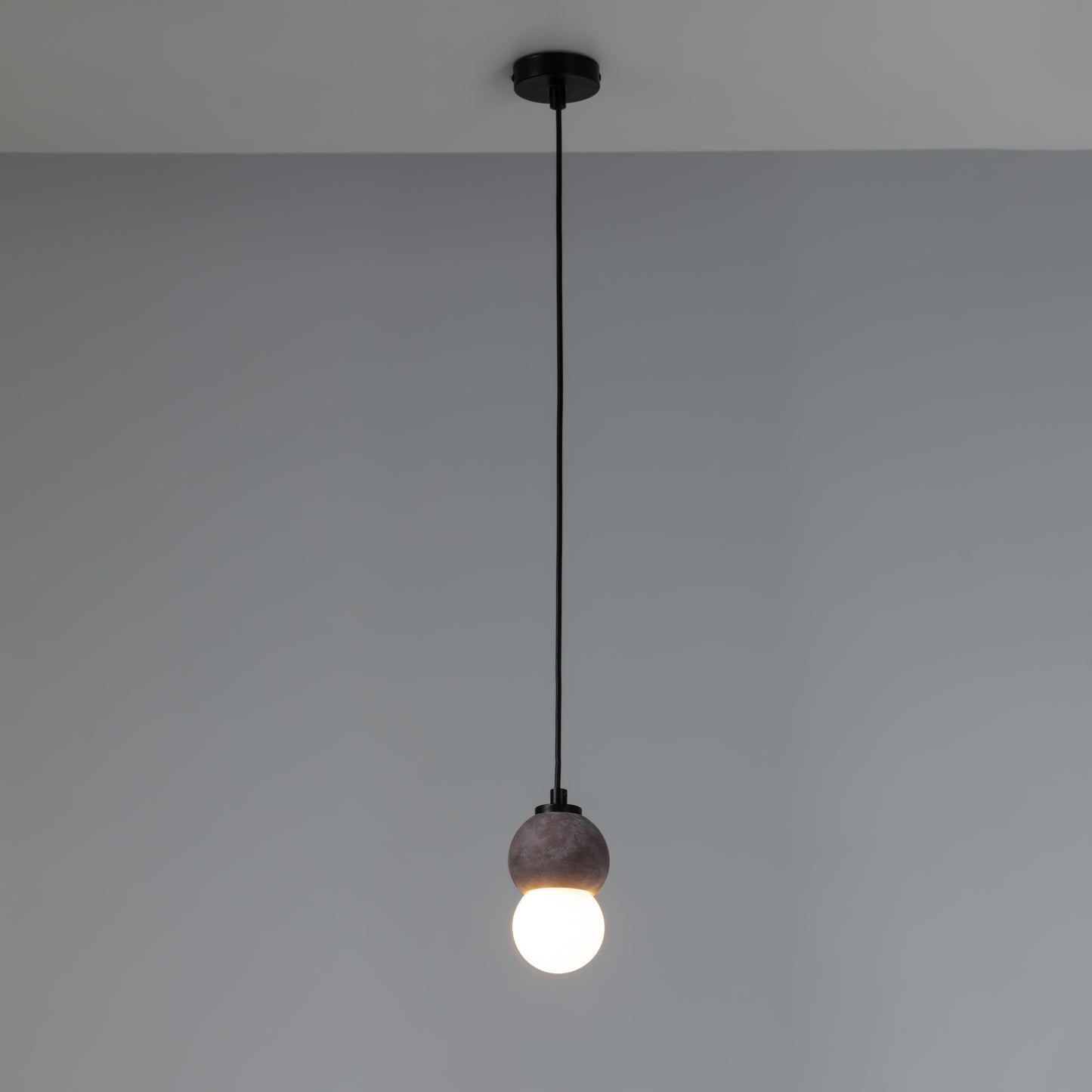 Brown Sphere Concrete Pendant Lighting