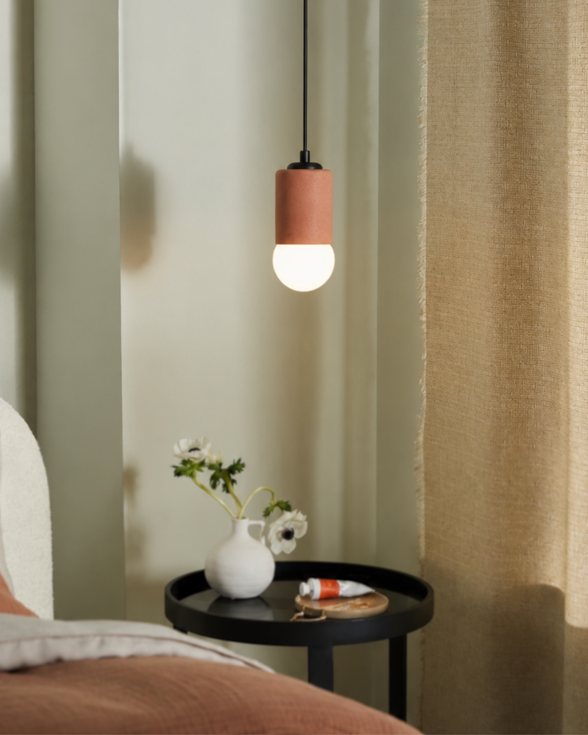 Terracotta Cylinder Concrete Pendant Lighting