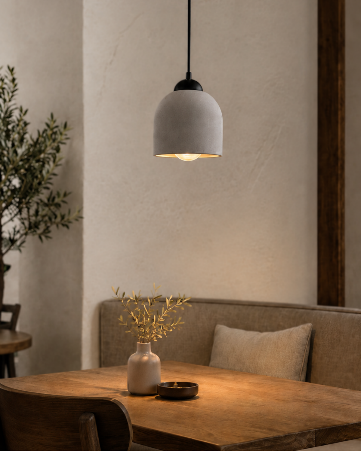 Gri Beton Tavan Aydınlatması