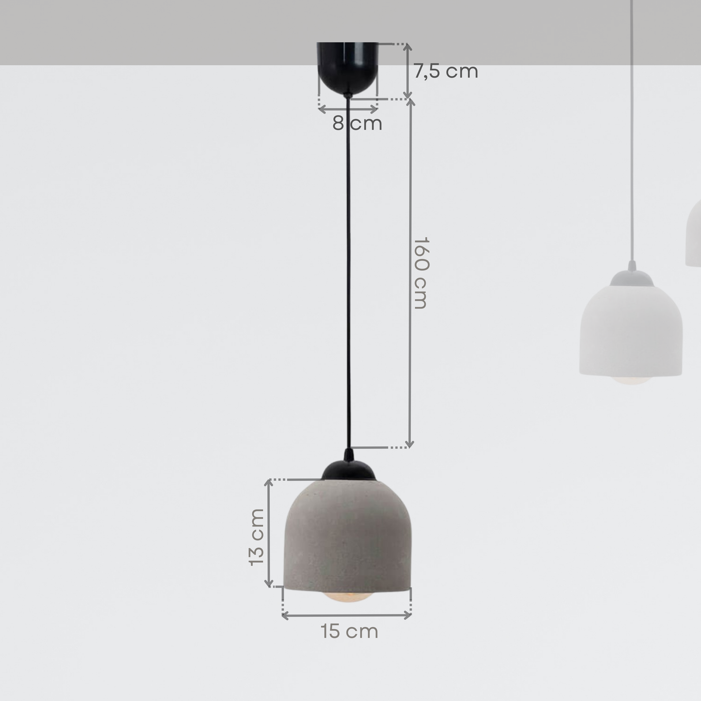 Gray Concrete Ceiling Lighting