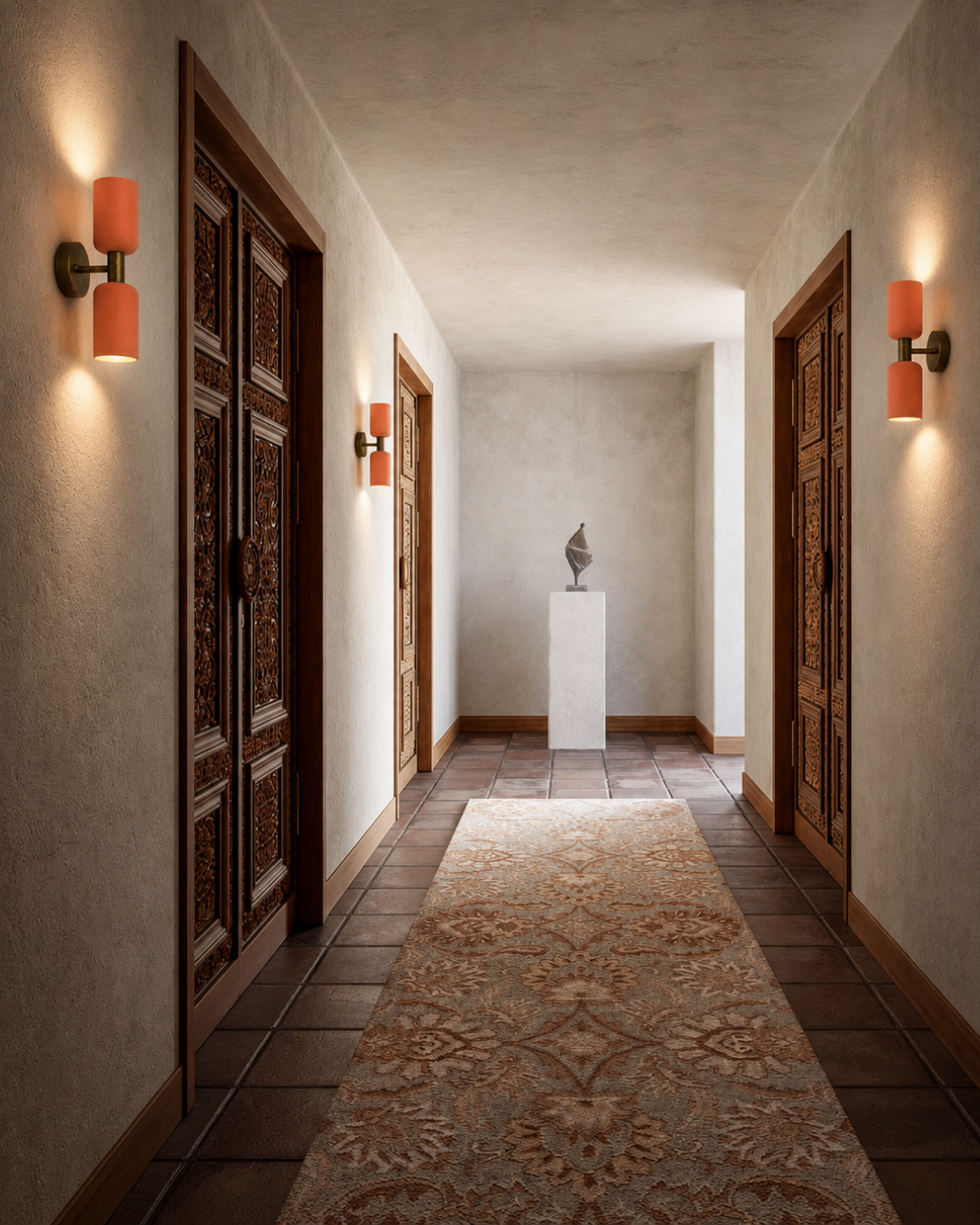 Eskitme Metal Terracota Silindir Beton Aplik