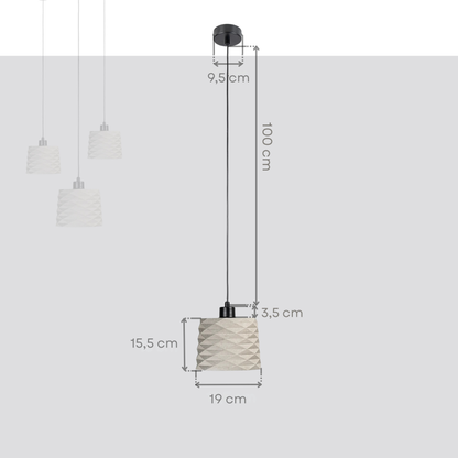 Gray Prism Concrete Ceiling Lighting