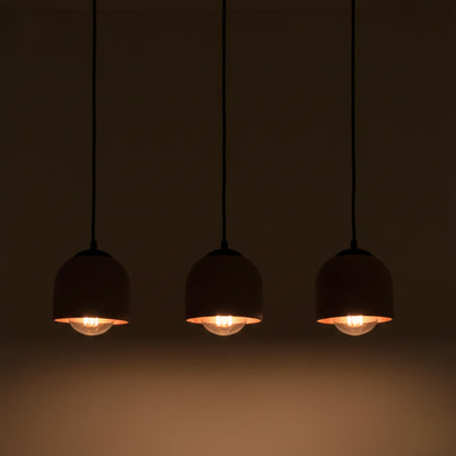 3'lü Sıralı Kahverengi Beton Tavan Aydınlatması