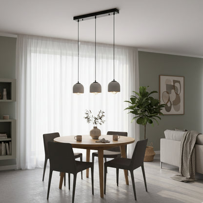 3'lü Sıralı Kahverengi Beton Tavan Aydınlatması