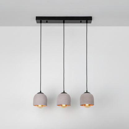 3'lü Sıralı Kahverengi Beton Tavan Aydınlatması