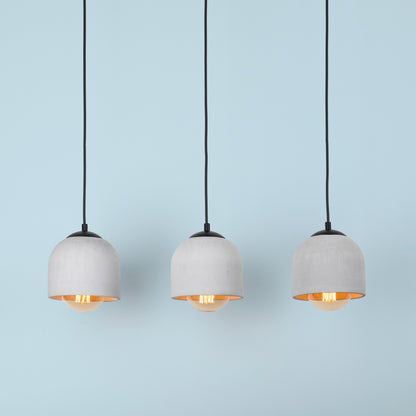 3'lü Sıralı Gri Beton Tavan Aydınlatması