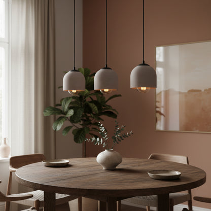 3'lü Sıralı Gri Beton Tavan Aydınlatması