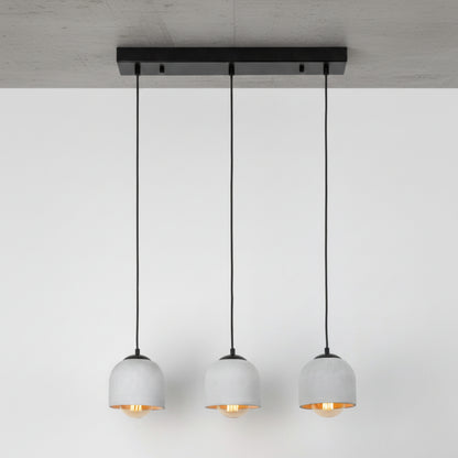 3'lü Sıralı Gri Beton Tavan Aydınlatması