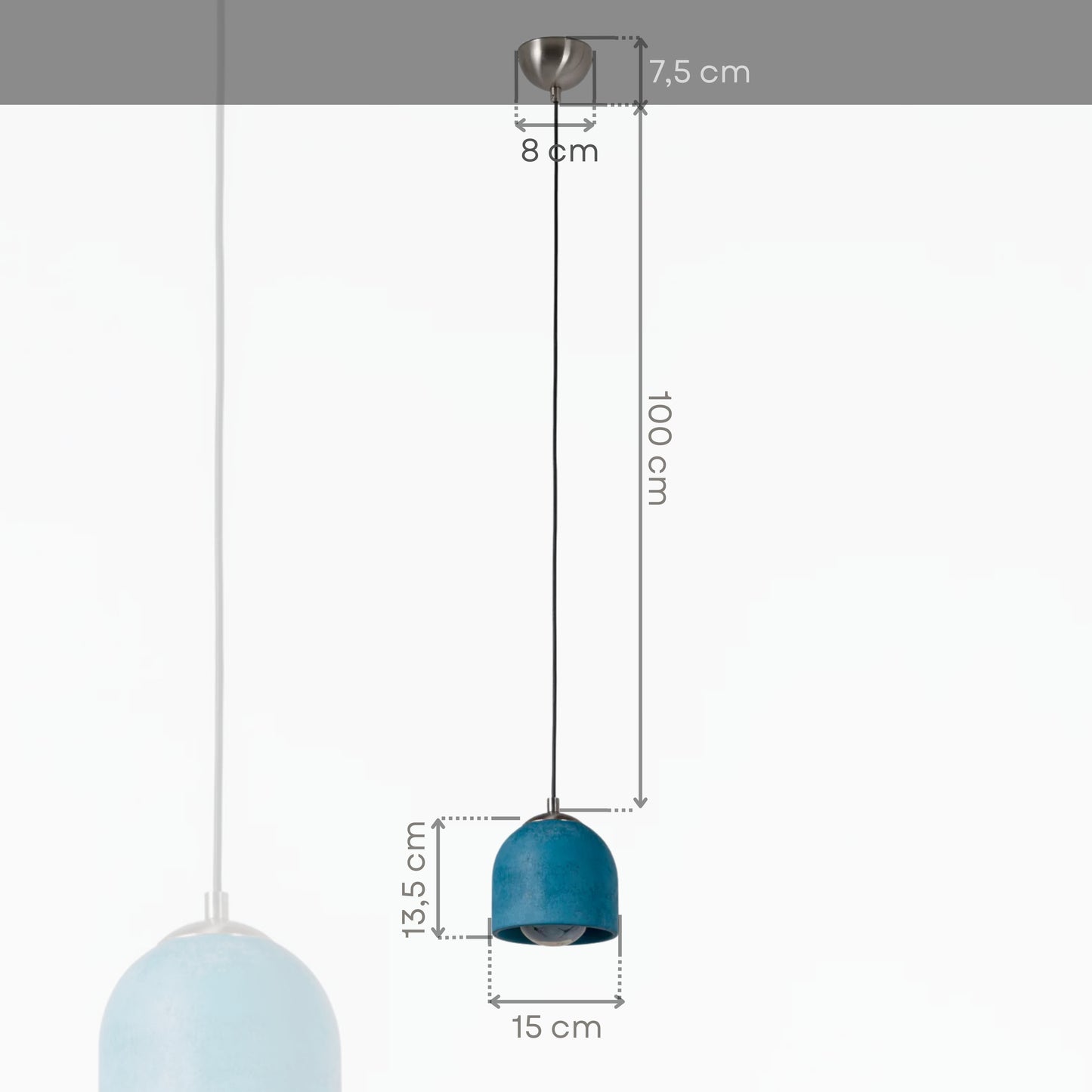 Blue Concrete Ceiling Lighting