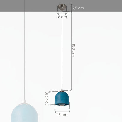 Blue Concrete Ceiling Lighting