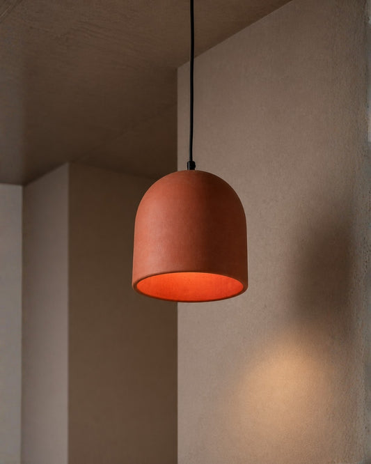 Terracotta Large Concrete Ceiling Light