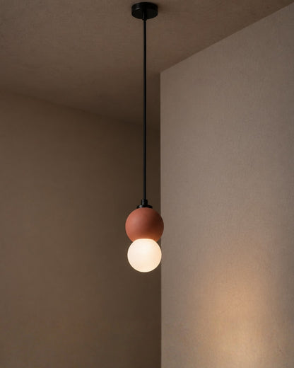 Terracotta Sphere Concrete Pendant Lighting