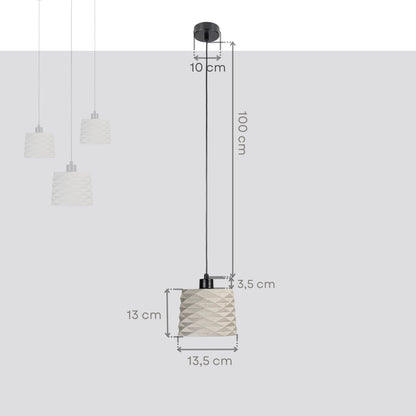 Gray Prism Concrete Ceiling Lighting