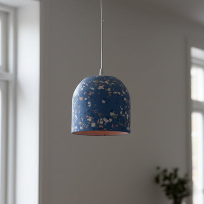 Terrazzo Mavi Büyük Beton Tavan Aydınlatması