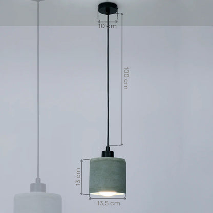 Khaki Cylinder Concrete Ceiling Lighting