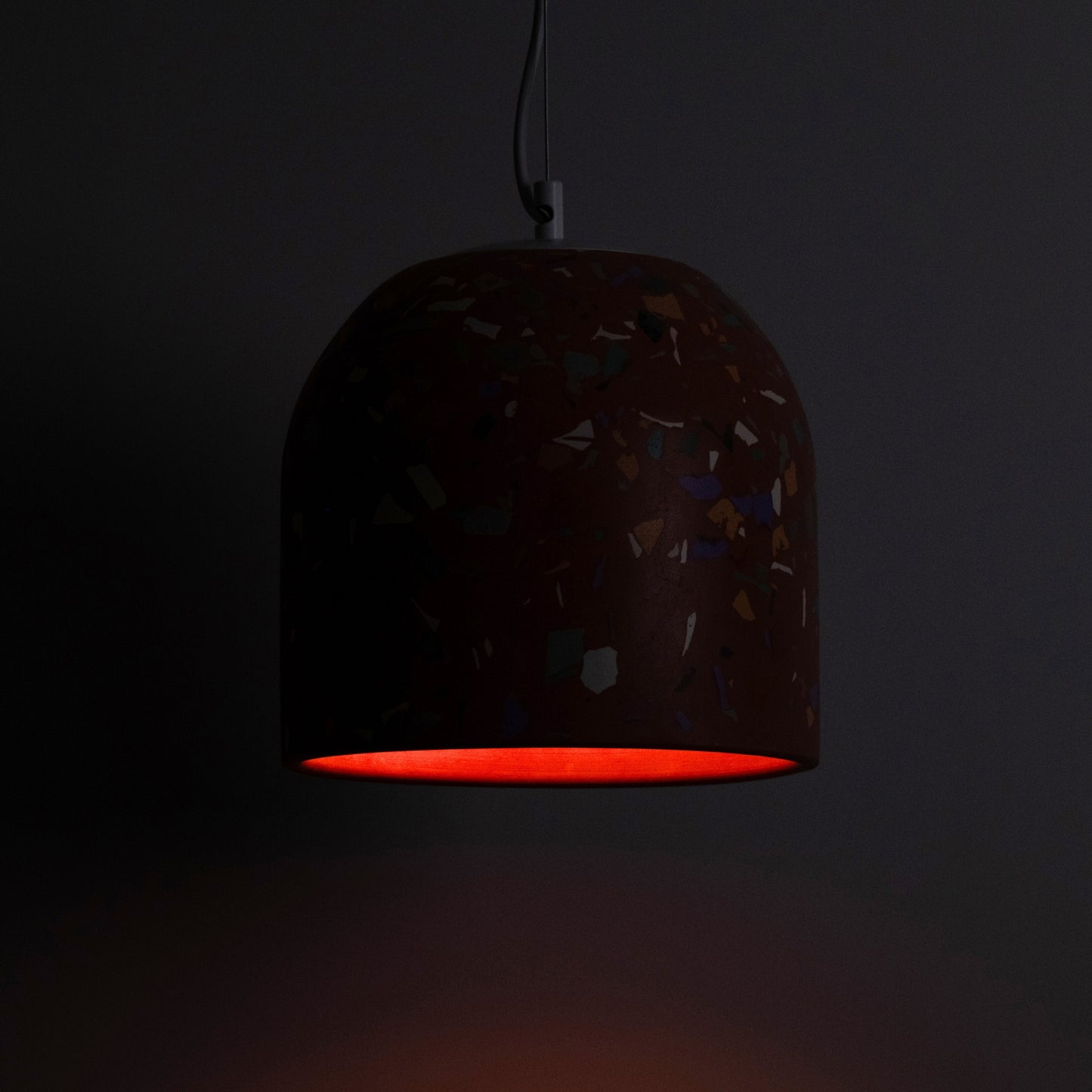 Terrazzo Terracotta Büyük Beton Tavan Aydınlatması