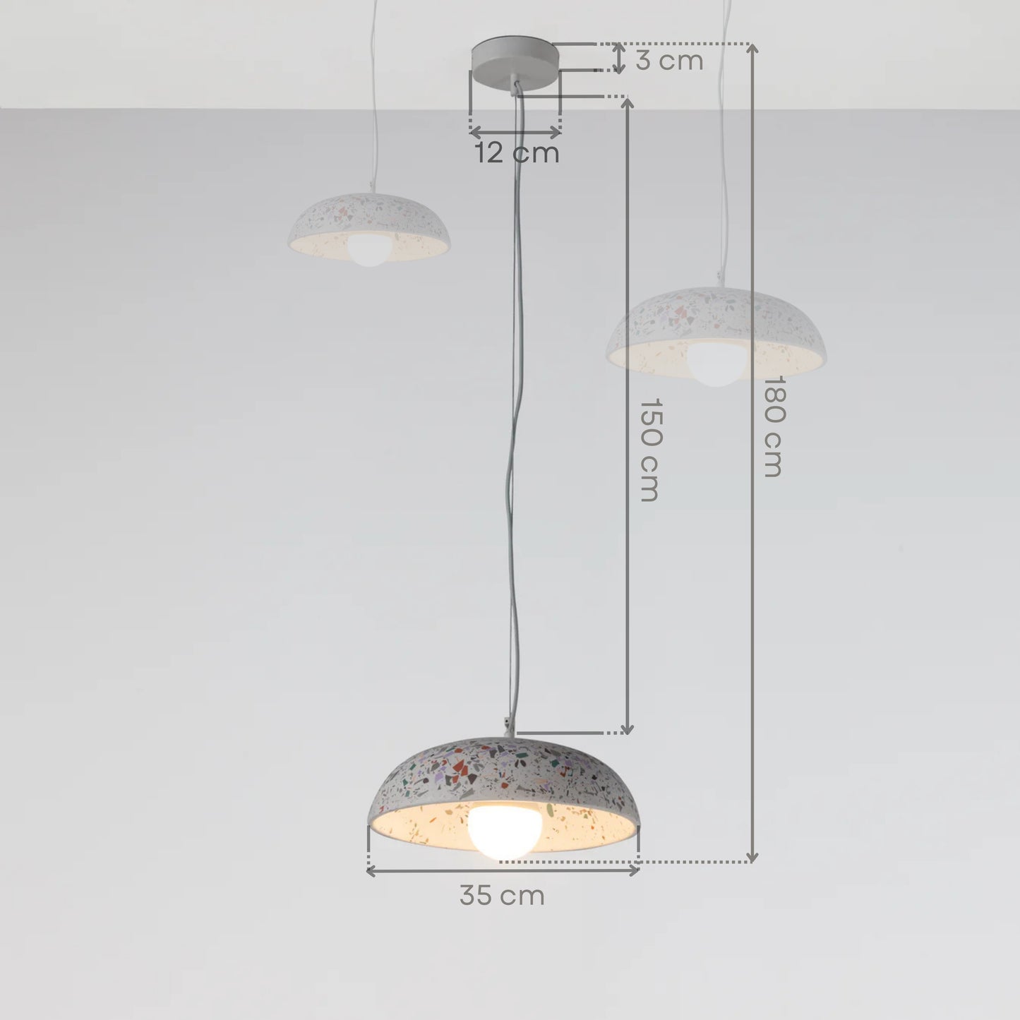 Dark Terrazzo Ceiling Ceiling Lighting