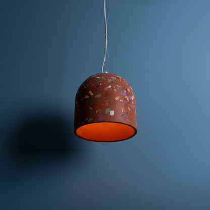 Terrazzo Terracotta Büyük Beton Tavan Aydınlatması