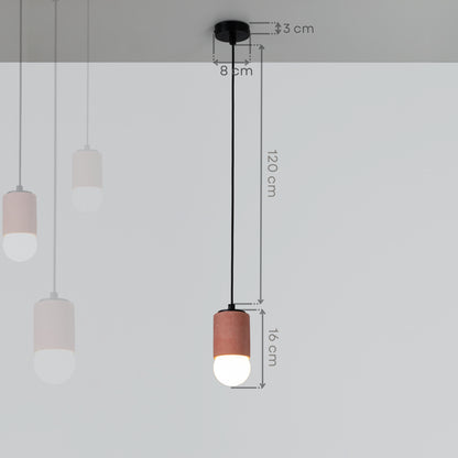 Terracotta Cylinder Concrete Pendant Lighting