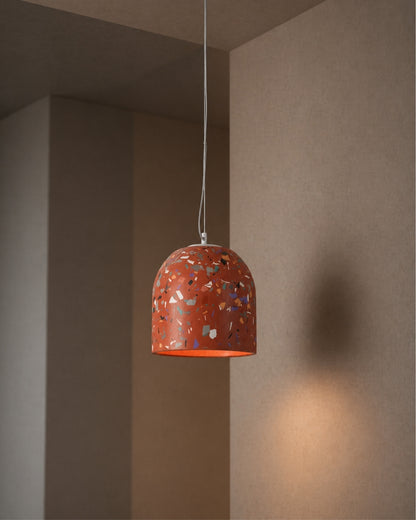 Terrazzo Terracotta Büyük Beton Tavan Aydınlatması