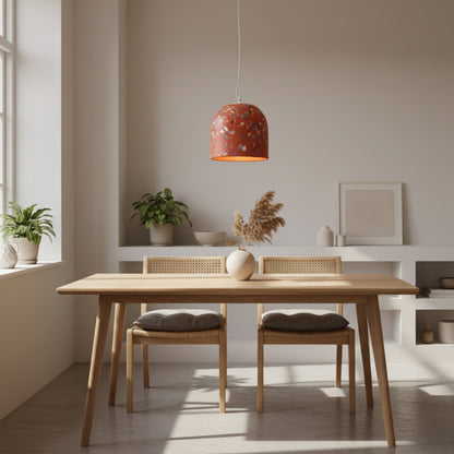 Terrazzo Terracotta Büyük Beton Tavan Aydınlatması