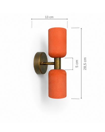 Eskitme Metal Terracota Silindir Aplik