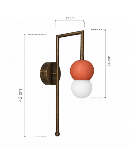Terracota Küre Eskitme Metal Detay Aplik