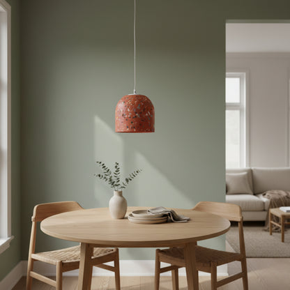 Terrazzo Terracotta Büyük Beton Tavan Aydınlatması