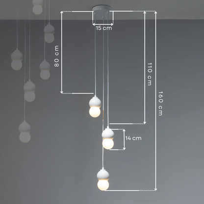White Concrete Triple Pendant Lighting