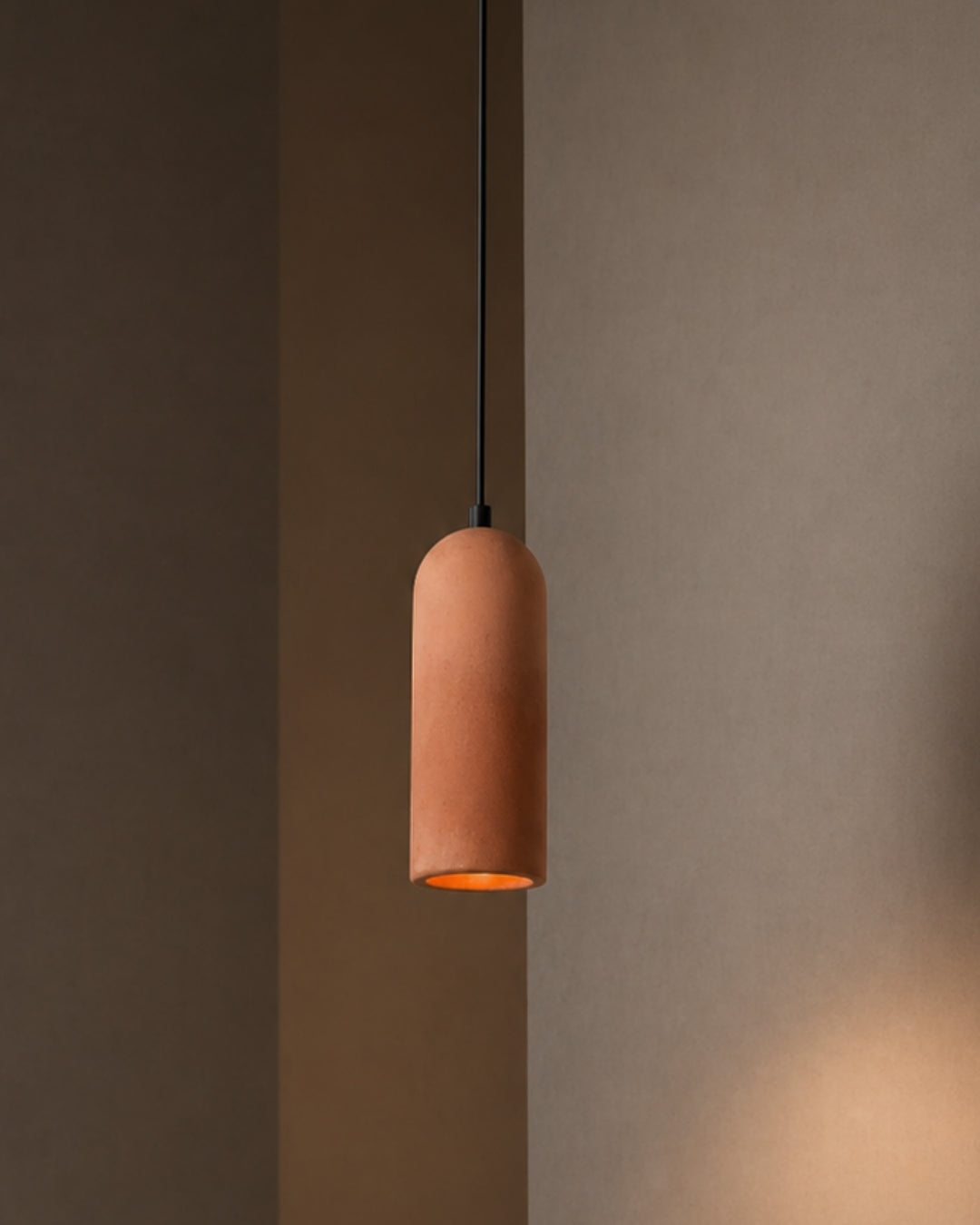 Terracotta Kubbe Silindir Beton Sarkıt Aydınlatma