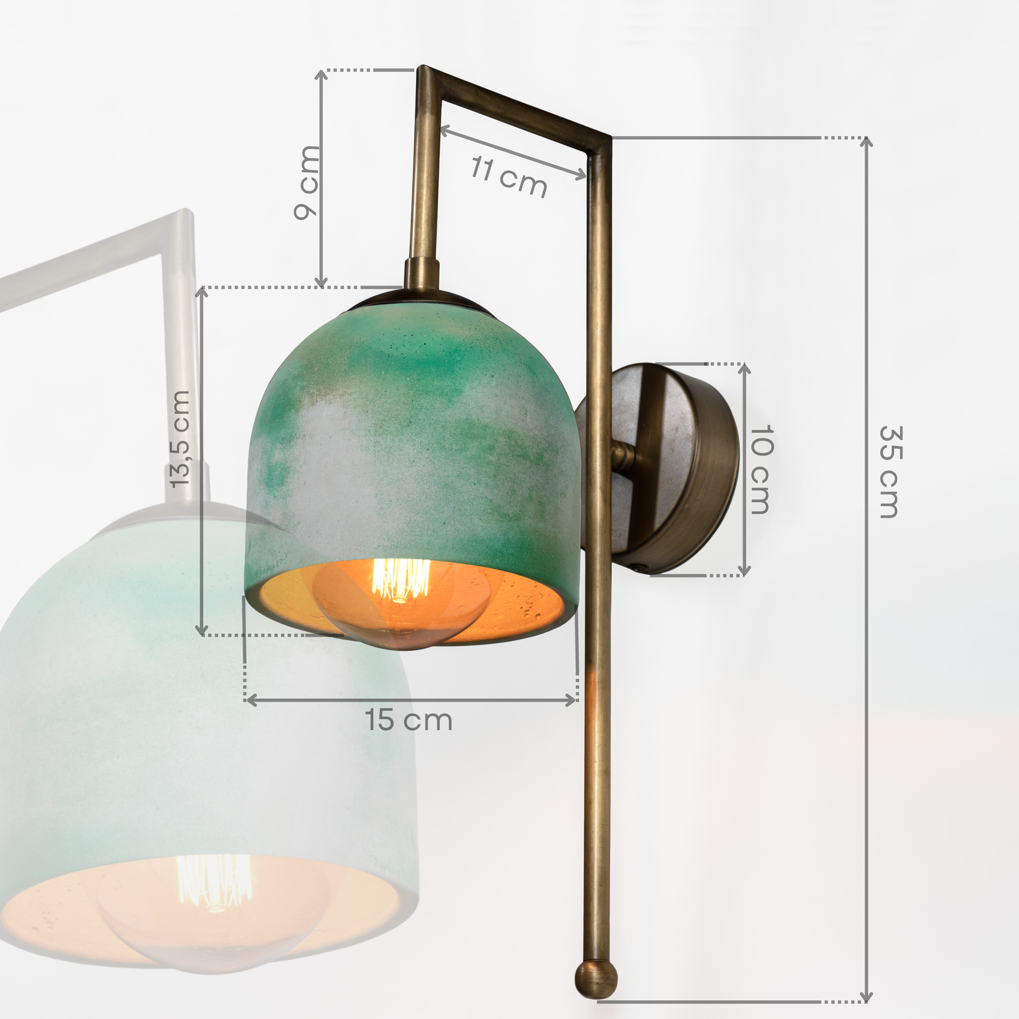 Rust Textured Bronze Metal Detail Sconce
