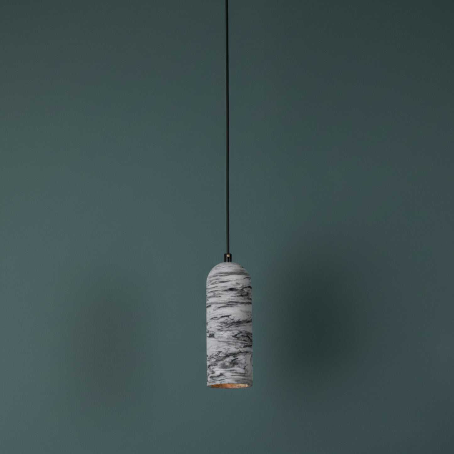 Mermer Dokulu Kubbe Silindir Beton Sarkıt Aydınlatma