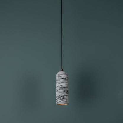 Mermer Dokulu Kubbe Silindir Beton Sarkıt Aydınlatma