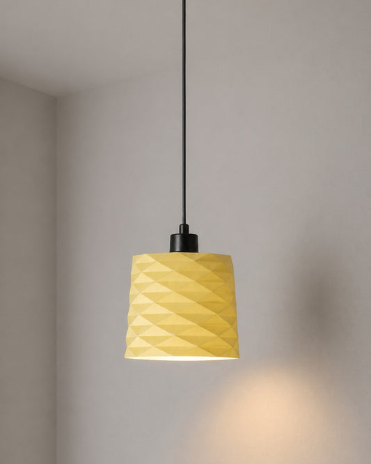 Yellow Prism Concrete Ceiling Lighting