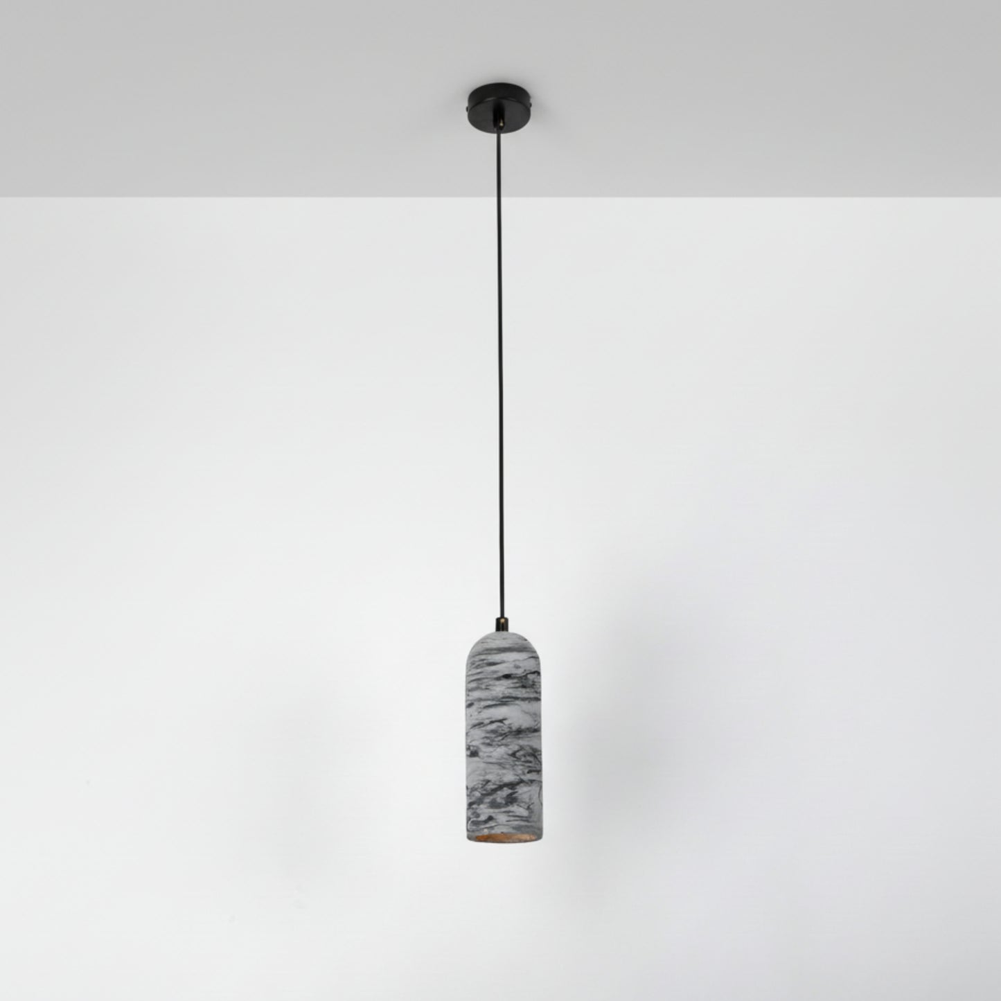 Mermer Dokulu Kubbe Silindir Beton Sarkıt Aydınlatma