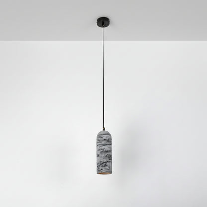 Mermer Dokulu Kubbe Silindir Beton Sarkıt Aydınlatma