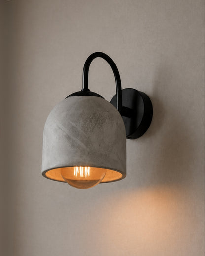 Gray Black Metal Detail Sconce