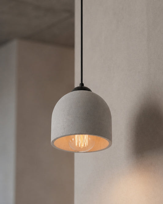 Gray Concrete Ceiling Lighting