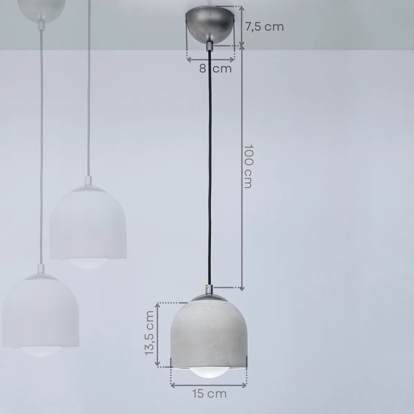 Concrete Metal Ceiling Lighting